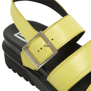 Carl Scarpa Augustine Yellow Leather Platform Sandals